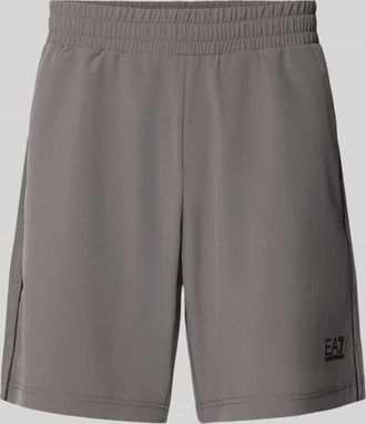 Emporio Armani Shorts mit Logo in Mittelgrau, Gr&ouml;&szlig;e XXXL