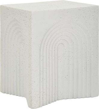 Mauro Ferretti Mesa de centro de magnesio blanco 40,5 x 40,5 x 50,5 cm