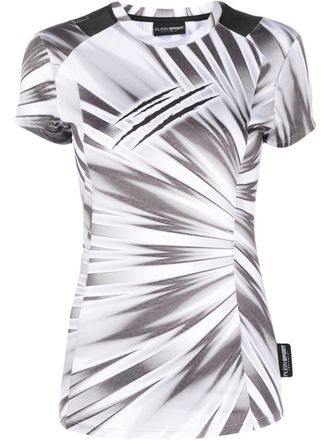 Plein Sport T-shirt met tie-dye print - Wit