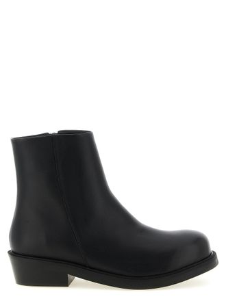 S&eacute;fr Black Calfskin Ankle Mens Boots