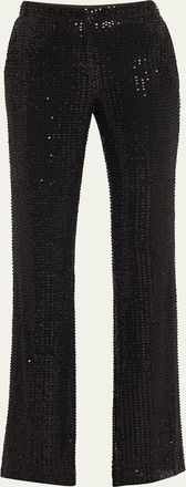 Ramy Brook Olivian Sequined Straight-Leg Pants