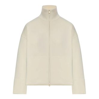 Max Mara Cardigans, female, Beige, Size: XS Full-zip Cardigan