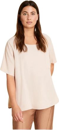 Marina Rinaldi Mouwloze Top in Zwart - Dames - T-shirts - Roze - 2XL - Tops