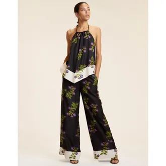 Cynthia Rowley Silk Wide Leg Pants