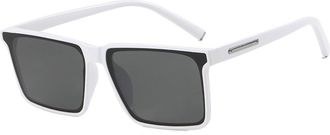 Generic Square Outdoor Men Sunglasses Driving Sports Vacation Sun Glasses(White)