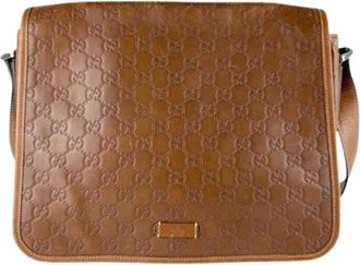 Gucci Pre-owned Cross Body Bags, unisex, Brown, Size: ONE SIZE Pre-owned Vintage Shoulder Bag
