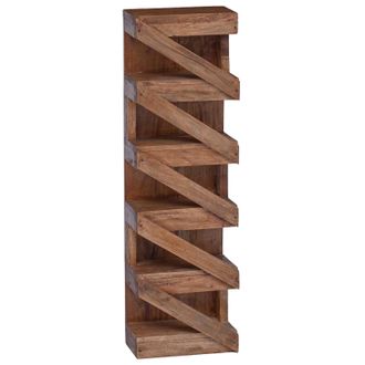 vidaXL Estante De Vino Natural 24 X 14 X 80 Cm Madera De Caoba S&oacute;lida Vidaxl