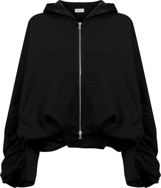 Dries Van Noten zwarte hoodie met rits