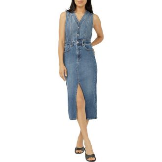 Silver Jeans Co Sleeveless Denim Dress at Nordstrom, Size X-Small