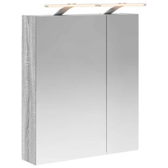 vidaXL Armario Con Espejo De Ba&ntilde;o Gris Sonoma 60 X 14,5 X 70 Cm Vidaxl