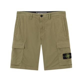 Stone Island Casual Shorts, male, Green, Size: XS Bermuda Cargo