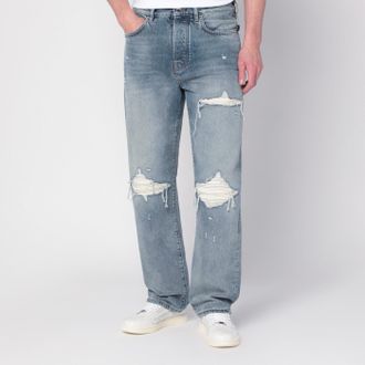 Amiri Jeans With Rips Antique Indigo