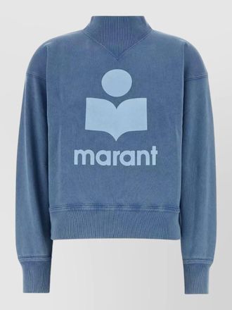 Isabel Marant cotton blend moby sweatshirt crew neck