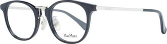 Max Mara Stijlvolle Zwarte Ronde Optische Monturen - Dames - Brillen - Zwart - ONE Size - Accessoires