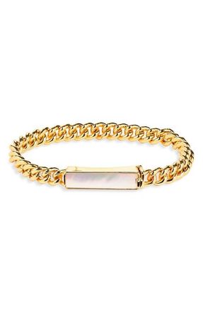 Madewell Mother-of-Pearl Bar Chain Bracelet in Mother Of Pearl at Nordstrom