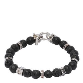 ブレスレット Ferragamo LOGO BEADS BRACELET Ferragamo Stone Beaded Bracelet | Black | FARFETCH