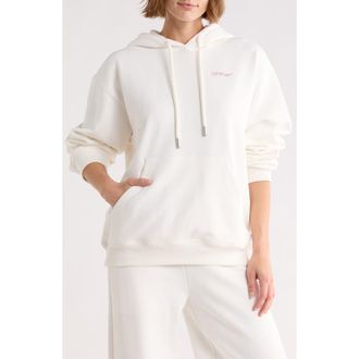 Off-white Oversize Cotton Hoodie in Sugar Swizzle at Nordstrom Rack, Size Large