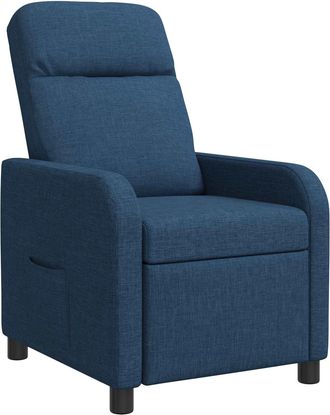 vidaXL Recliner Azul Tela Vidaxl