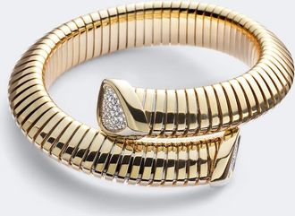 Marina B Trisola 18kt gold bangle with diamonds