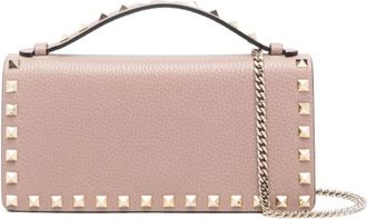 Valentino Garavani Rockstud Leather Wallet On Chain