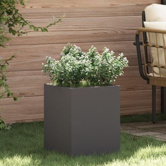 vidaXL Vidaxl - Maceta Para Jard&iacute;n Negro 32 X 32 X 40 Cm Acero Laminado En Fr&iacute;o