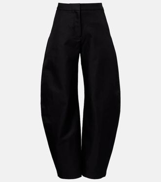 Alaia Wool and silk barrel-leg pants