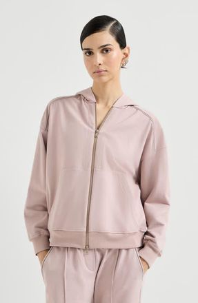 Brunello Cucinelli Lightweight French terry sweatshirt in Pink at Nordstrom, Size Xx-Small Eu
