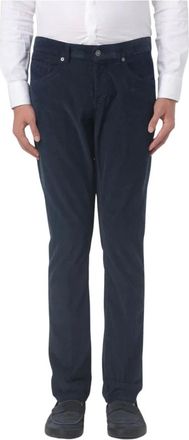 Dondup Straight Jeans, male, Blue, Size: W36 Velvet George Pants