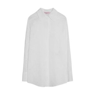 Valentino Garavani Dames, Blouses & Shirts, Wit, Maat: XS Katoen