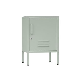Mobili Rebecca Armario de noche con puerta en acero verde 60x40x35