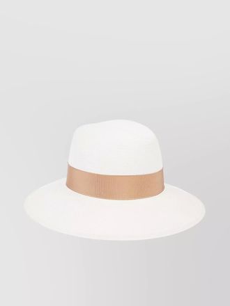 Borsalino panama hat with bow detail and ribbon band
