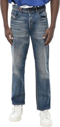 Diesel Blue Regular Mid Rise Jeans
