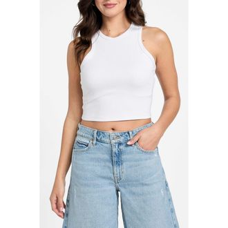 Guess Minka Racerback Rib Tank in Pure White at Nordstrom, Size X-Small
