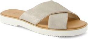 Toms Mae Crisscross Slide Sandal in Silver at Nordstrom Rack, Size 9.5