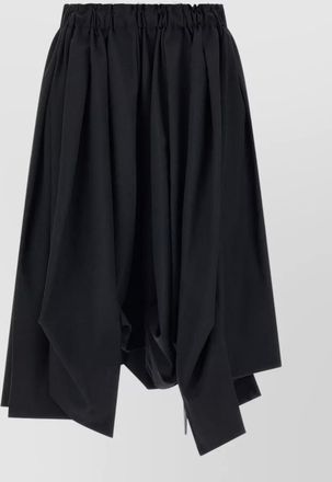 Comme Des Gar&ccedil;ons wool bermuda skirt draped asymmetric hem
