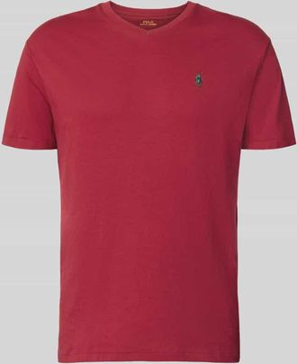 Polo Ralph Lauren Regular Fit T-Shirt aus reiner Baumwolle in Bordeaux, Gr&ouml;&szlig;e XXL