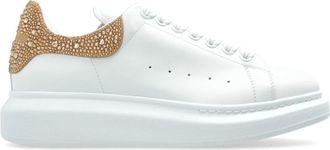 Alexander McQueen Sportschoenen met glanzende applicaties - Dames - Sneakers - Wit - 42 EU - Leer - Schoenen