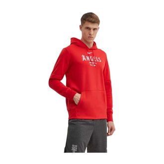 Nike Fitness, Heren, Rood, S, Polyester, Los Angeles Angels Authentic Collection Practice Pullover Hoodie