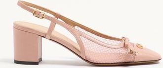 Valentino Garavani Valet Du Roi Slingback Pump in Mesh and Kidskin 60MM Woman PINK 35.5
