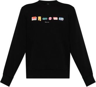 Paul Smith Sweatshirt met een kleurrijke print - Heren - Sweatshirts - Zwart - S - Katoen - Hoodies & sweatvesten
