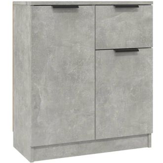 vidaXL Vidaxl - Aparadores 2 Uds Madera Contrachapada Gris Hormig&oacute;n 60x30x70 Cm