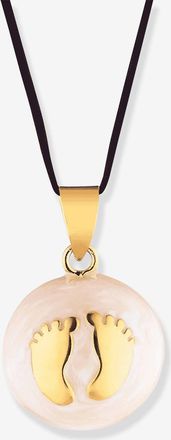 Cache Coeur Schwangerschaftskette mit Bola-Klangkugel Babyfeet CACHE COEUR rosegold