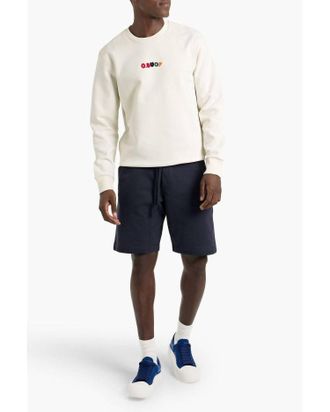 Orlebar Brown Stevenson Flocked Sweatshirt In White Sand