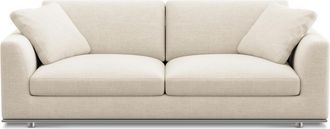 Castlery Hamilton Sofa Customized, Performance Linen Weave, Cream, Spill Resistant, Removable Covers for Sofas by Castlery