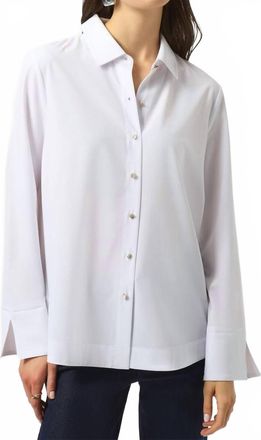 Joseph Ribkoff Classic Button Closure Shirt In Optic White