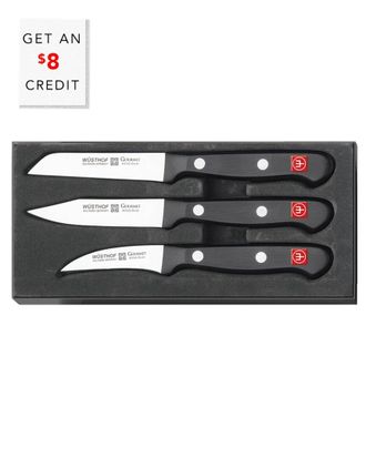 W&uuml;sthof Wusthof 3Pc Gourmet Paring Knife Set With $8 Credit