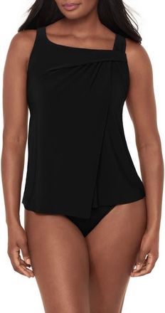 Miraclesuit Rock Solid Atria Tankini Top in Black at Nordstrom, Size 12