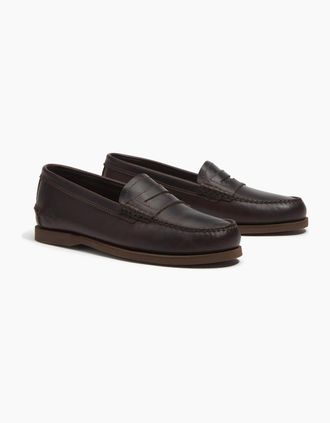 Timberland Mens Timberland Mens Full Grain Leather Classic Loafer - Dark Brown - Size: UK12.5 eu47.5 us13 wide