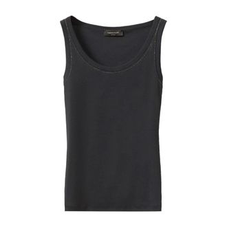 Fabiana Filippi Navy Blue Sleeveless Top - female - Fabiana Filippi - Sleeveless Tops - Blue - M - Tops