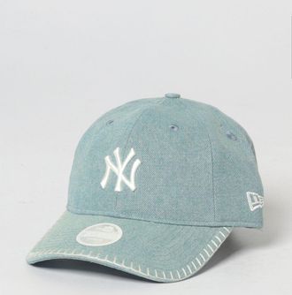 New Era Cappello 9Forty NY Yankees in denim di cotone con logo ricamato